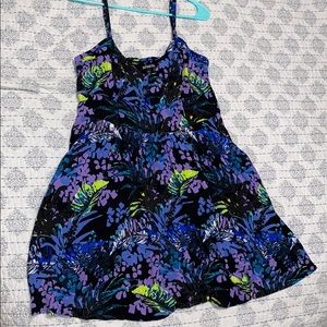 Express summer dress floral black spaghetti strap